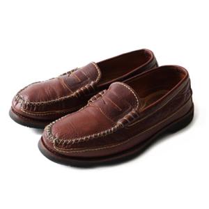 USA製 ■ Chippewa チペワ 本革 レザー コインローファー ( メンズ 9 1/2 D 27cm 程) 靴 革靴 ペニーローファー 茶 モカシン スリッポン｜tzdfb97470