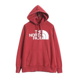 ノースフェイス プリント スウェット フード パーカー レディース M 古着 The North Face アウトドア トレーナー プルオーバー 裏起毛 薄手｜tzdfb97470