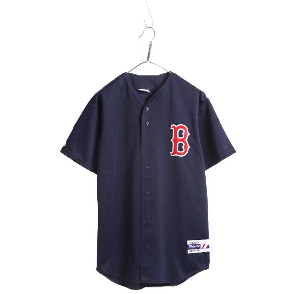 USA製 MLB オフィシャル Majestic レッドソックス ベースボール シャツ メンズ L ...