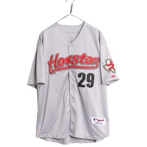 MLB オフィシャル Majestic アストロズ ベースボール シャツ メンズ XL 程/ ユニフォーム メジャーリーグ ゲームシャツ 半袖シャツ 重ね着｜tzdfb97470