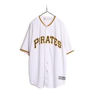 MLB オフィシャル Majestic パイレーツ ベースボール シャツ メンズ XL / 古着 ユニフォーム ゲームシャツ メジャーリーグ 半袖シャツ 野球｜tzdfb97470