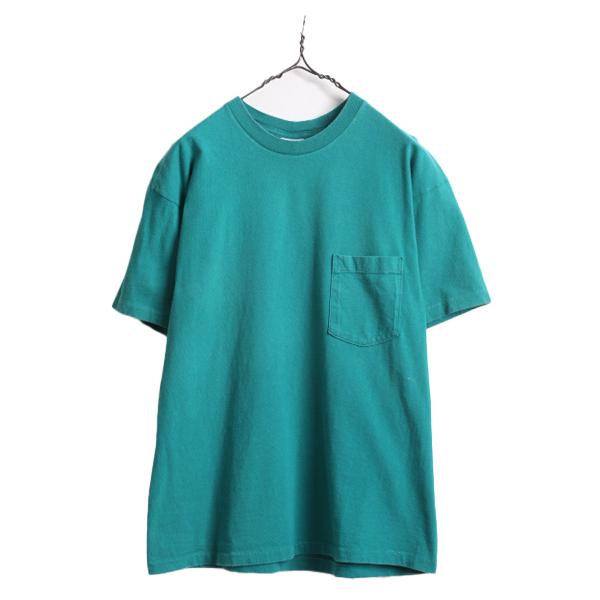 90s USA製 OLD GAP ポケット付き 無地 半袖 Tシャツ メンズ M / 古着 90年代...