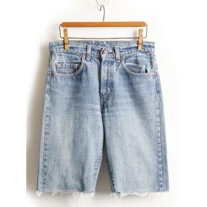 80's USA製 ビンテージ ★ Levis リーバイス 505 カットオフ デニム ショートパンツ ( 男性 メンズ 30 ) 古着 ショーツ ジーンズ ジーパン｜tzdfb97470