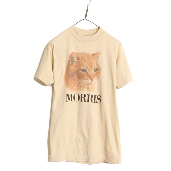 ほぼデッストック 80s USA製 ★ MORRIS イラスト プリント Tシャツ メンズ S 80...