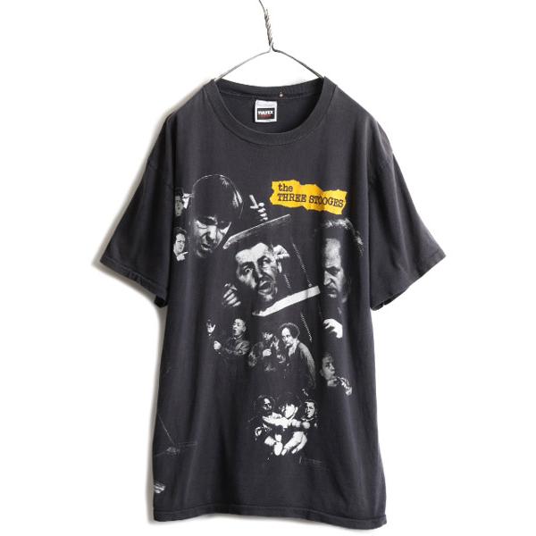 90s ★ 三ばか大将 大判 マルチ プリント 半袖 Tシャツ メンズ XL / 90年代 オールド...