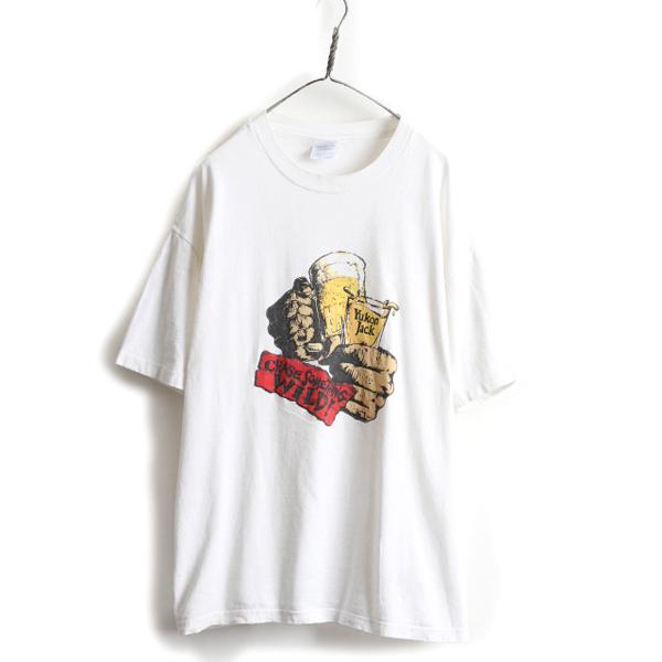 90s ■ 企業 アート イラスト プリント 半袖 Tシャツ メンズ XL / 90年代 オールド ...