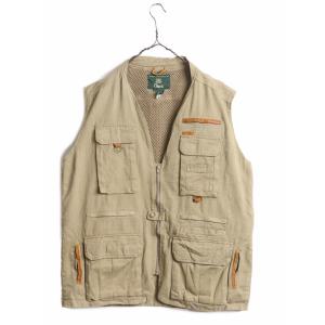 90s オービス サファリ ベスト メンズ XL 90年代 オールド 旧タグ ORVIS アウトドア 重ね着 フィッシング ハンティング 多ポケット 前開き｜tzdfb97470