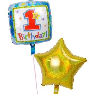 バルーン ギフト 1才 誕生日 電報 風船 装飾 ファーストバースデー4 男の子用｜u-balloon
