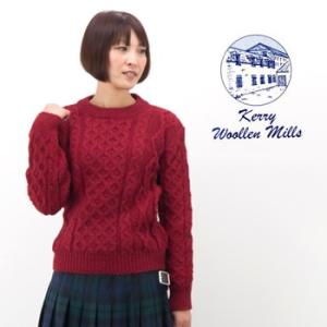 KERRY WOOLLEN MILLS ケリーウーレンミルズ ユニセックス Aran Crew Neck Sweater(FW)｜u-oak