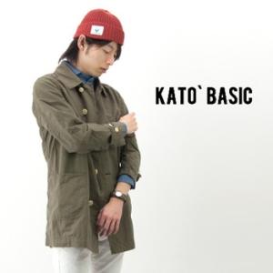 (SALE 20%OFF)KATO' BASIC カトーベーシック メンズ コットンリネン ステンカラーコート(BJ611901)(SS)(返品交換不可)｜u-oak