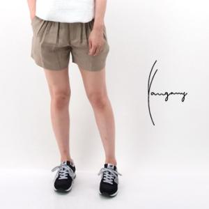 yangany ヤンガニー レディース シルキーツイルベルト付きショートパンツ(F-5911)(SS)(23F6-7)｜u-oak