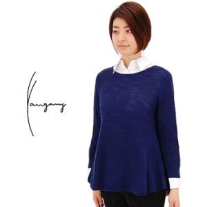 yangany ヤンガニー レディース 布帛切替ニットプルオーバー(F-5336)(FW)(23F5...