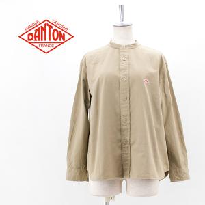 DANTON ダントン レディース コットンツイル バンドカラーシャツ(DT-B0001CTW)(2021FW)