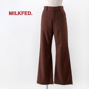 MILKFED. ミルクフェド レディース PLAID INVERTED BOX PLEAT PANTS(103223031009)(2022FW)｜u-oak