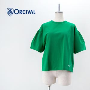 ORCIVAL オーシバル レディース ギャザーショートスリーブ クルーネックプルオーバー(OR-C0231GJR)(2023SS)｜u-oak