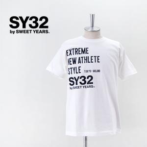 SY32 by SWEET YEARS エスワイサーティトゥバイスィートイヤーズ メンズ リスティングロゴTシャツ(13453)(2023SS)