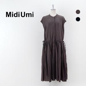 (SALE 50%OFF)Midi Umi ミディウミ レディース ウエストギャザーワンピース(4-759393)(2023FW)(返品交換不可)｜u-oak