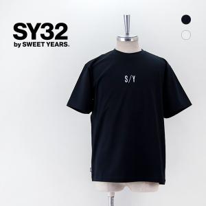 SY32 by SWEET YEARS エスワイサーティトゥバイスィートイヤーズ メンズ ベーシックSYロゴTシャツ(14135)(2024SS)｜u-oak