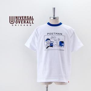 UNIVERSAL OVERALL ユニバーサルオーバーオール メンズ WINDYJR. POSTMAN Tシャツ(U2413209WJ)(2024SS)｜u-oak