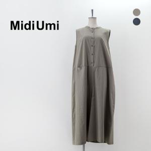 Midi Umi ミディウミ レディース ノースリーブワイドオールインワン(2-751012)(2024SS)｜u-oak