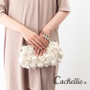 Cachellie カシェリエ CHIFFON FLOWER CLUTCH(51-6481/82/83)(23F-5)｜u-oak