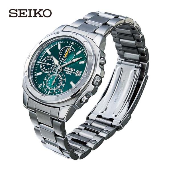 SEIKO セイコー クロノグラフ グリーン文字盤 （海外モデル） - SZER029 腕時計 ウォ...