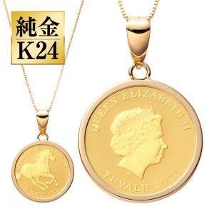 新品」純金 K24 ホース 馬 コイン 1/25oz K18 ドラゴン 龍 枠