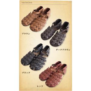 セール20% レザーメッシュサンダル シューズ...の詳細画像2