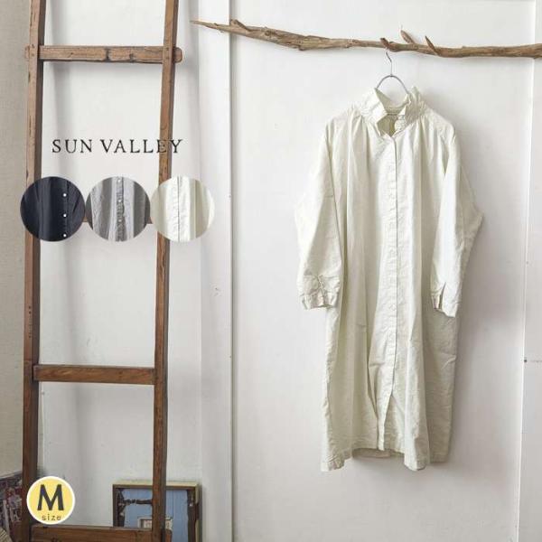 セール20％ SUNVALLEY サンバレー オックスコットンロングシャツチュニック オールシーズン...
