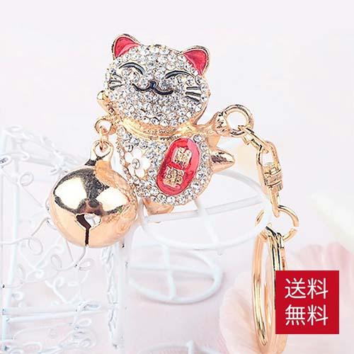 ラインストーン キーホルダー キャット 猫 ジュエリー 宝石 可愛い キラキラ かわいい ダイヤモン...