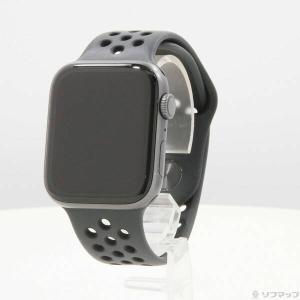 〔中古〕Apple(アップル) Apple Watch Series 4 Nike+ GPS 44mm スペースグレイアルミニウムケース アンスラサイト／ブラックNikeスポーツバンド〔276-ud〕