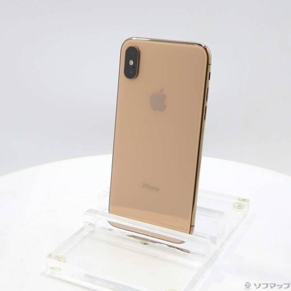〔中古〕Apple(アップル) iPhoneXS 256GB ゴールド MTE22J／A SIMフリ...