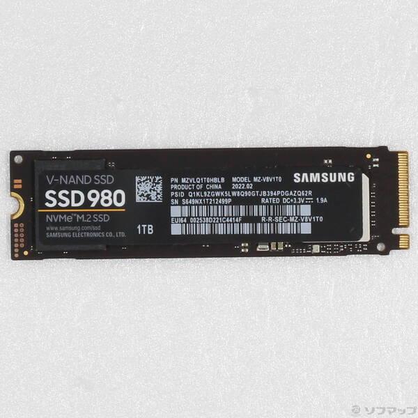 〔中古〕SAMSUNG(サムスン) NVMe M.2 SSD 980 MZ-V8V1T0B／IT〔2...