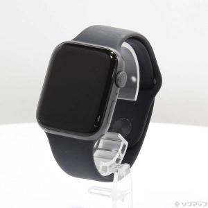 〔中古〕Apple(アップル) Apple Watch Series 5 GPS 44mm スペースグレイアルミニウムケース ブラックスポーツバンド〔262-ud〕