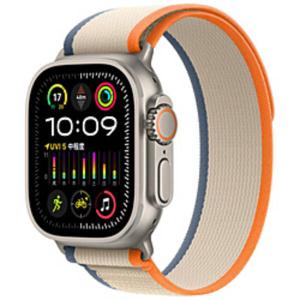 〔中古〕Apple(アップル) Apple Watch Ultra 2 GPS + Cellular 49mm チタニウムケース オレンジ／ベージュトレイルループ〔258-ud〕