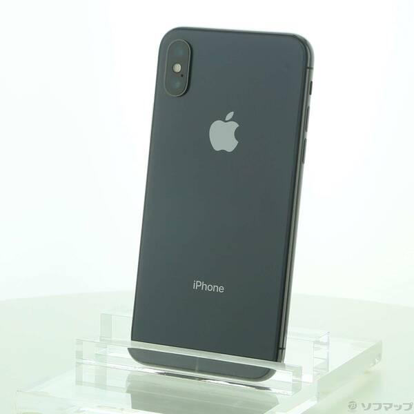 〔中古〕SoftBank iPhoneX 64GB スペースグレイ MQAX2J／A SoftBan...