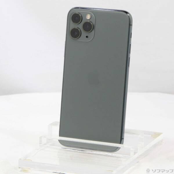 〔中古〕SoftBank iPhone11 Pro 64GB ミッドナイトグリーン MWC62J／A...