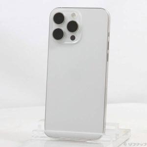 〔中古〕Apple(アップル) iPhone15 Pro Max 256GB ホワイトチタニウム MU6Q3J／A SIMフリー〔377-ud〕