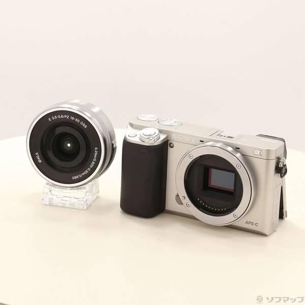 〔中古〕SONY(ソニー) α6000 パワーズームレンズキット シルバー ILCE-6000L〔3...
