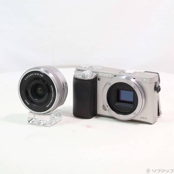 〔中古〕SONY(ソニー) α6000 パワーズームレンズキット シルバー ILCE-6000L〔2...