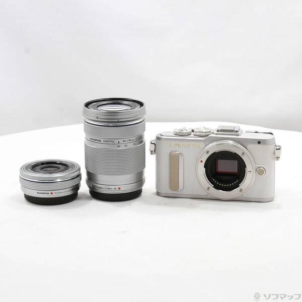 〔中古〕OLYMPUS(オリンパス) PEN E-PL8 EZダブルズームキット ホワイト〔262-...