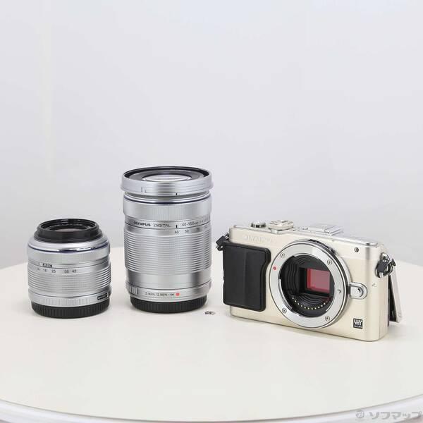 〔中古〕OLYMPUS(オリンパス) PEN Lite E-PL6 ダブルレンズキット(シルバー)〔...