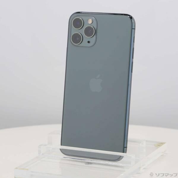 〔中古〕au iPhone11 Pro 256GB ミッドナイトグリーン MWCC2J／A SIMフ...