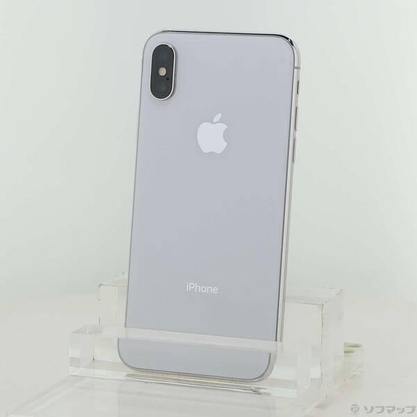 〔中古〕Apple(アップル) iPhoneX 64GB シルバー MQAY2J／A SIMフリー〔...