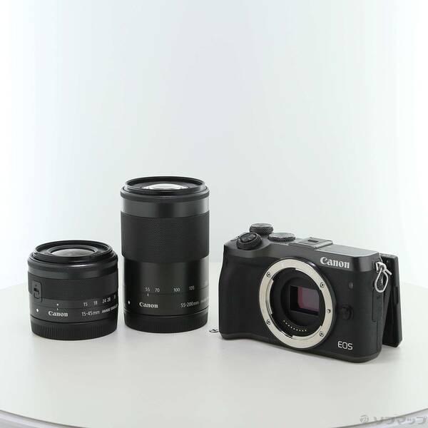 〔中古〕Canon(キヤノン) ミラーレスカメラ EOS M6 (ブラック)・ダブルズームキット〔1...