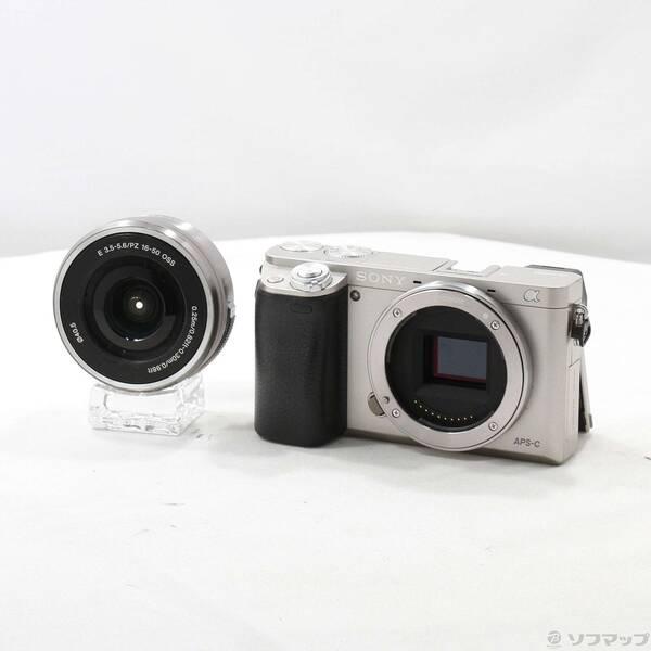 〔中古〕SONY(ソニー) α6000 パワーズームレンズキット シルバー ILCE-6000L〔3...