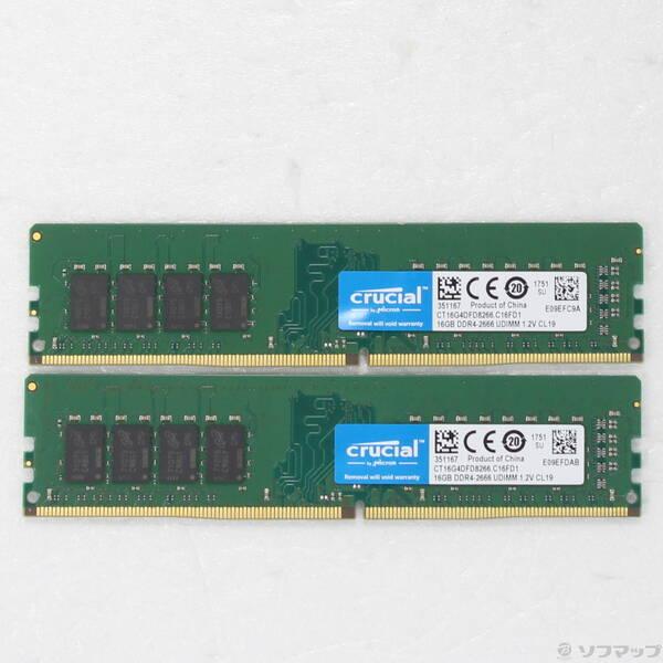 〔中古〕Crucial CT2K16G4DFD8266 32GB 16GB×2枚組〔344-ud〕