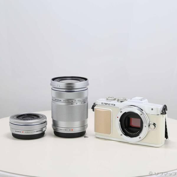 〔中古〕OLYMPUS(オリンパス) PEN Lite E-PL7 EZダブルズームキット ホワイト...