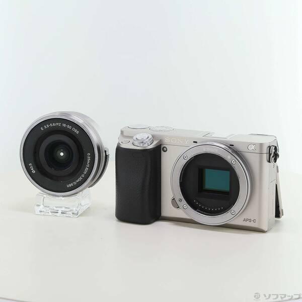 〔中古〕SONY(ソニー) α6000 パワーズームレンズキット シルバー ILCE-6000L〔2...