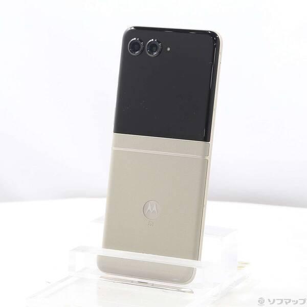 〔中古〕Motorola(モトローラ) motorola razr 50s 256GB サンドクリー...